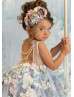 Lavender Flower Girl Dress With Draped Pearls Lavender Flower Girl Dress With Draped Pearls